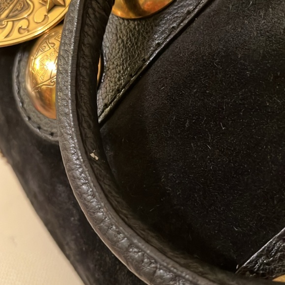 Rare Vintage Gucci Black Suede Bag - Picture 7 of 16